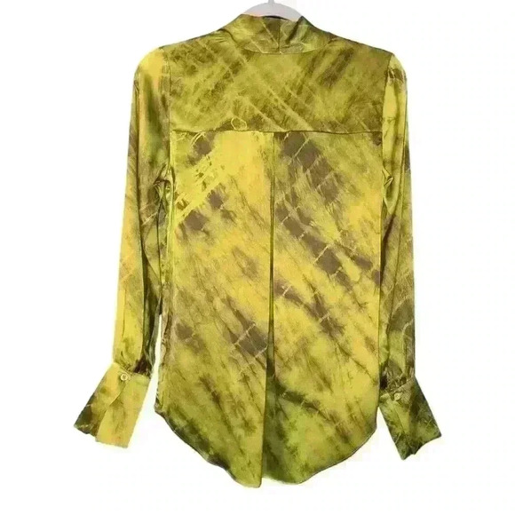 Hale Bob Tie Neck Button Down Blouse Size XS - Picture 5 of 7